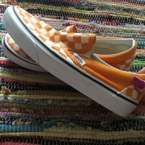 Orange checker vans
